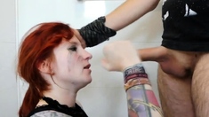 Redhead Teen Deepthroat Makes Her Cry and Ruins Makeup