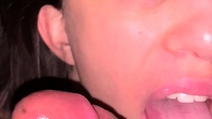 Hot Brunette Girlfriend POV Blowjob