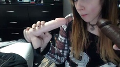 Amateur Brunette Anal Toy