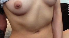 Small titted babe toys her pussy on webcam