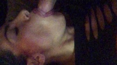 Brunette MILFs suck a big cock at party