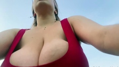 Big boobs milf masturbates with her dildo