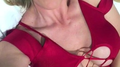 Gorgeous Mature Blonde Solo Masturbation