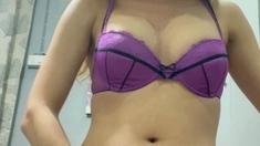 Solo ladyboy masturbation