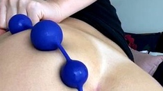 Deep anal blonde toy anal blonde toys amateur homemade ass
