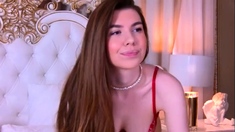 Cute brunette amateur babe sosha masturbating