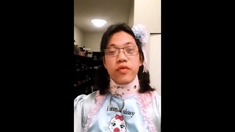 Asian Sissy's Small Cock Caged