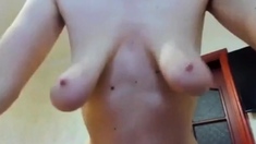 Playing with My Mature Girl's Saggy Tits