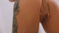 Big boobs milf masturbates with her dildo