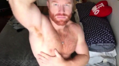 Ginger Hunk Seth Forena Bed Jerks his Cock Until He Cums