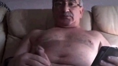 Spanish Grandpa Wanking Hard